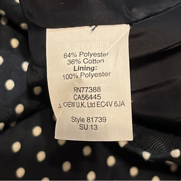 J. Crew No. 2 Pencil Skirt in Navy Polka Dot Jacquard - Picture 14 of 15